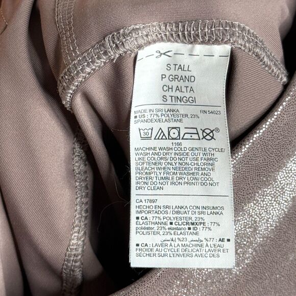 Old Navy Active Womens PowerSoft Leggings Small Tall Extra‎ High-Rise Silver - Picture 7 of 8